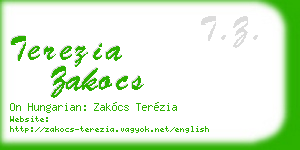 terezia zakocs business card