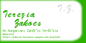 terezia zakocs business card